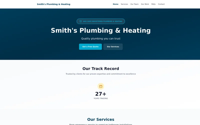 Preview of Premium Service theme for Plumbers